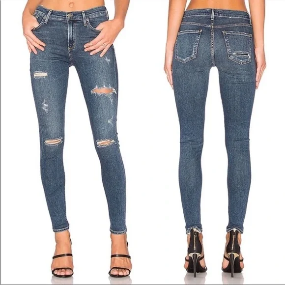 Agolde Sophie Distressed Jeans sz 25 - Picture 3 of 7